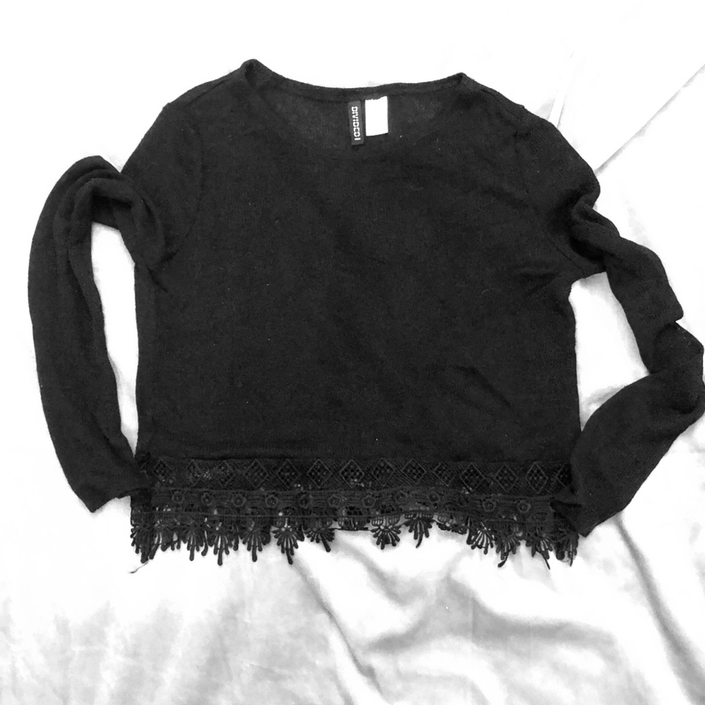 H&M Divided black sheer sweater